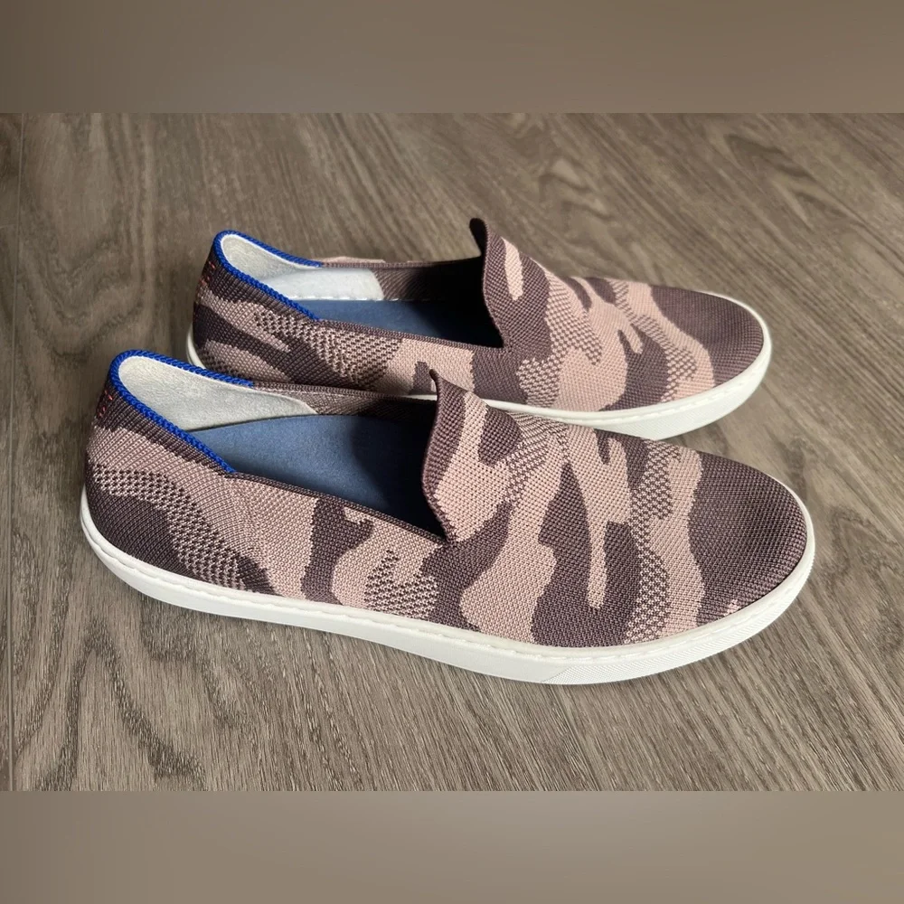 Rothys Camo Slip On Sneakers Taupe Shoes Size 9.5 Women’s Camouflage Shoes boho
